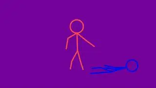 Spirit of the stick figure blue stickman Animation