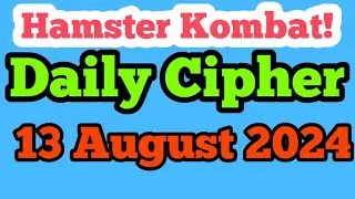 Hamster kombat daily cipher for 1 million coins 13 august 2024