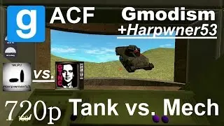 Garry's Mod ACF Battle | Танки против мехов | с Harpwner53