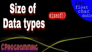 SIZE OF DATATYPE💻 (int, float,char double) | C programming.