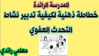 المدرسة الرائدة بالمغرب #خطاطة ذهنية لكيفية تدبير نشاط التحدث العفوي.
