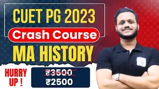 MA History Crash course for CUET PG 2023 | #MAHistory #CUET  #CUET2023