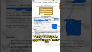 How to verify BLS Spain appointment letter #spain #appointment #europe