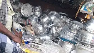 கிராமங்களில் பாத்திர வியாபாரம் Street aluminiyam stainless steel business &hearts;️ 