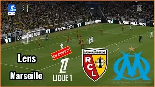 Lens vs Olympique de Marseille en direct LIGUE 1 aujourd'hu Match Simulation football Gameplay PC
