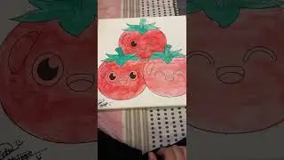 Tamatar🍅drawing on canvas 📋 #music #cute #song #kids #festival #roblox #drawingtutorial