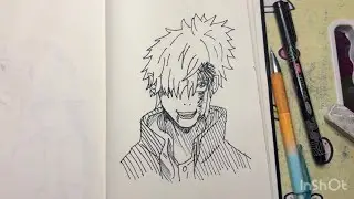 How to draw Gojo | simple gojo | drawing | Hinokami Arts