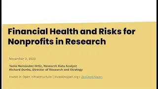 Financial health and risks for nonprofits in research, 2022-11-02