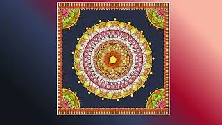 Relax and Watch Me Color (Golden Dark Blue Mandala) | Zen Coloring Therapy