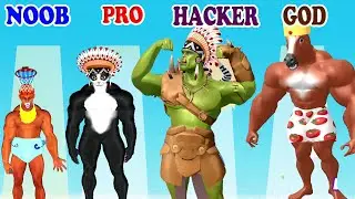 NOOBvsPROvsHACKERvsGOD in Muscle Rush vs Blob N Giant - Which game do you like?