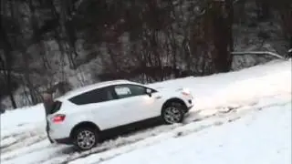 Suzuki SX4 vs Ford Kuga - AMAZING SNOW TEST - Slovenia