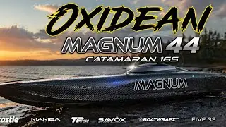 Oxidean Marine Magnum 44 twin 8s catamaran. Maiden run. RC boat