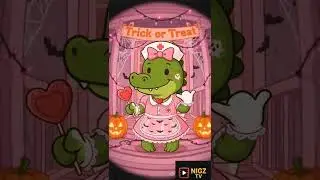 Kroki the crocodile halloween costumes ideas. Bunny witch nurse dracula and police officer costumes