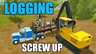 FARMING SIMULATOR 2017 | MULTIPLAYER LOGGING | GRAPPLE SCREW UP