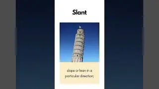 Slant #english #learnenglish #vocabulary #pronunciation #education #englishlanguage #slant