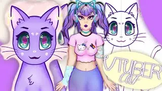 MAKING A VTUBER CAT MODEL? || Speedpaint + Speedrig n chats!