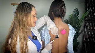 ASMR Medical Detailed Back Exam [Rain & Thunders Sounds] | Soft Spoken Roleplay