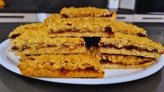 Shortbread Jam Crumble Bars | Easy No-Mixer Recipe