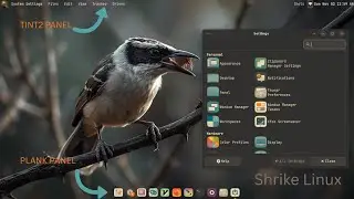 ShrikeLinux, XFCE with TINT2 Panel And Rofi