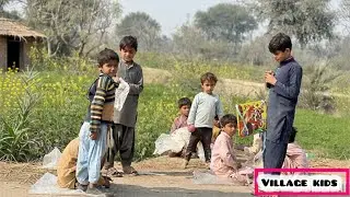 Beautiful Village Views &ndash; Bacha Khud Patang Bana Raha Hai