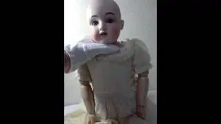 ANTIQUE GERMAN BISQUE SHOULDER HEAD DOLL BY KESTNER 154 23IN KESTNER BODY