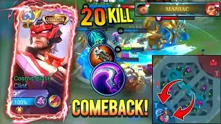Comeback is Real!! 20 Kills Clint Carry The Game!! - Build Top 1 Global Clint ~ MLBB