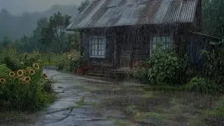 Respire lentement 🌧️ Pluie sur toit de bois pour d&eacute;tente et relaxation du corps
