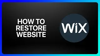 How To Restore Wix Website Tutorial