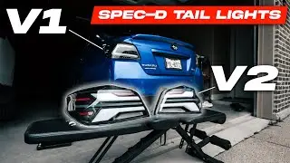 Installing the NEW Spec-D V2 Tail Lights on My 2021 WRX! (V1 & V2 Comparison)