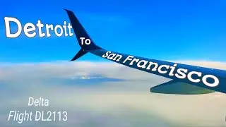 Detroit to San Francisco Journey | Plane Cross | Airplane Video | Flight