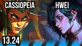 CASSIOPEIA vs HWEI (MID) | 66% winrate, 6 solo kills | NA Master | 13.24