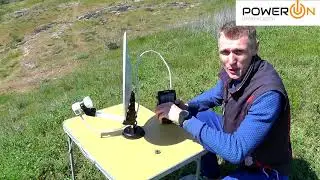 Спутниковая антенна для кемпинга. Мобильная антенна в пластиковом чемоданчике. Camping set.