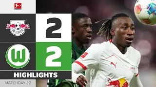 Diomande-Goal Not Enough! | RB LEIPZIG - VFL WOLFSBURG | Highlights | Matchday 22 &ndash; Bundesliga