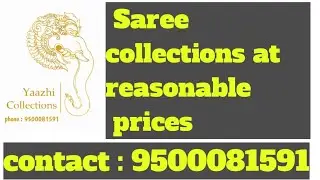 Yaazhi Fabric Collections Designery fancy saree 50 % offer contact number on discription 