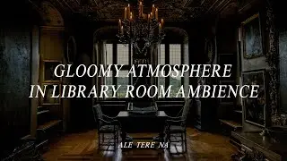 a dark academia classical study playlist + gloomy atmosphere in library room ambience