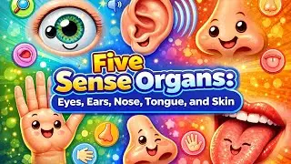  Five Sense Organs 👀👂👃👅✋ | Science for Kids