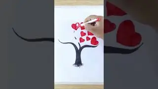 Easy Tree Drawing Trick #shorts #Wow Art Trick