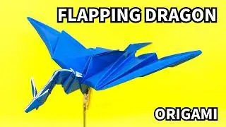How to make an easy origami flapping dragon 2