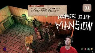 Paper Cut Mansion - Does This Costume Make Me Look Flat? - Lets Play - [1]