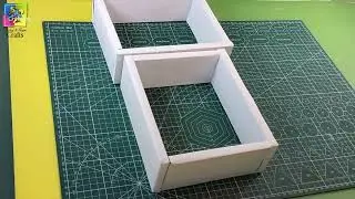 Easy way to make wall hanging box shelf using cardboard  Easy Crafts_R
