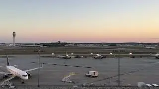 Golden Hour-early night ATL Arrivals #atl #airplane #goldenhour 