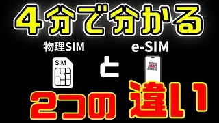 【4分で理解！】物理SIMとe SIMの違いとは？どちらがおすすめか分かります。