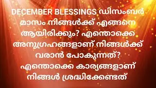 DECEMBER BLESSINGS LOVE,MONEY|555 angel tarot card reading Malayalam