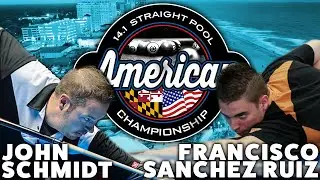 John Schmidt vs Francisco Sanchez Ruiz - Match 6 : 2019 American 14.1 Straight Pool Championship