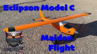 Eclipson Model C First Crash, and Flights,   3D printed RC plane