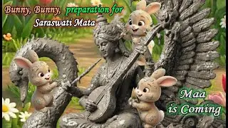 WELCOME MAA SARASWATI, HELLO HONEY BUNNY #devotional #maa  #saraswati #bunny #cute #baby #rabbit