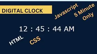 Building a Digital Clock with HTML and JavaScript | Jahanzaib Coder | @jahanzaibcoder65
