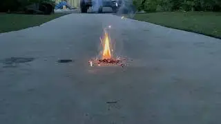 &ldquo;Pyro powder&rdquo; sugar, potassium nitrate, charcoal, sulfur.