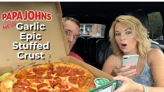 Papa Johns New Garlic Epic Stuffed Crust Pizza Review 🍕