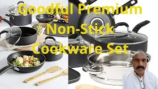 Goodful Premium Non-Stick Cookware Set, Dishwasher Safe Pots and Pans